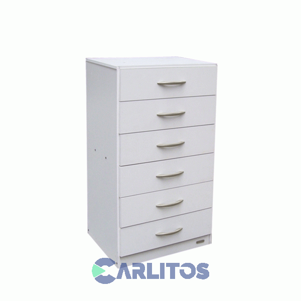 Chiffonier 6 Cajones Platinum Blanco Veta