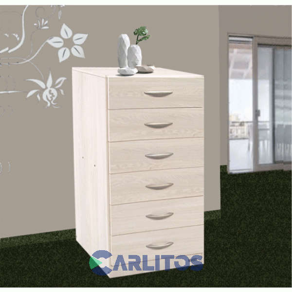 Chiffonier 6 Cajones Platinum Gris Andino