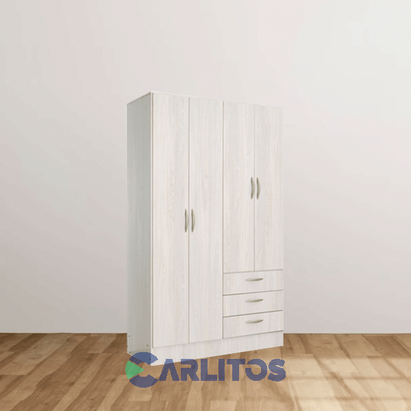 Placard 1.22 Mts 4 Puertas 3 Cajones Platinum Plus Gris Andino