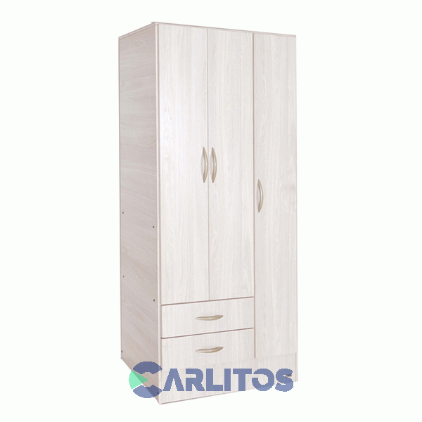 Placard 0.92 Mts 3 Puertas 2 Cajones Platinum Gris Andino