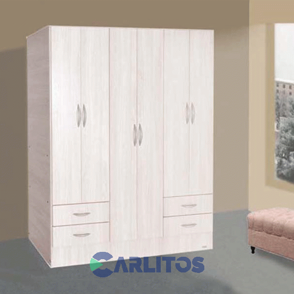 Placard 1.82 Mts 6 Puertas 4 Cajones Platinum Gris Andino