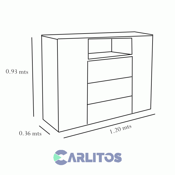 Arcón Multifunción 2 Puertas 3 Cajones Platinum Blanco Veta