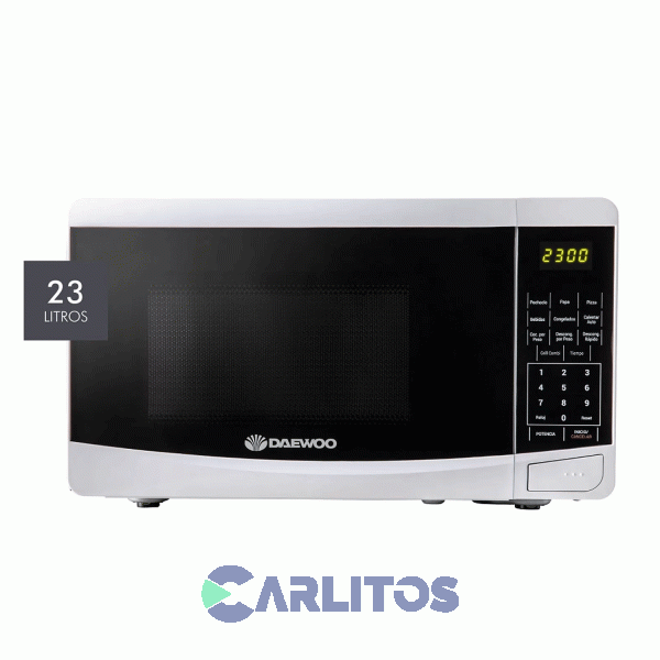 Microondas Con Grill Daewoo Digital 23 Litros Blanco D223dg