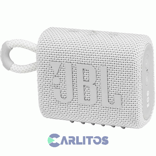 Parlante Portátil JBL Con Bluetooth Y Batería Go 3 Blanco