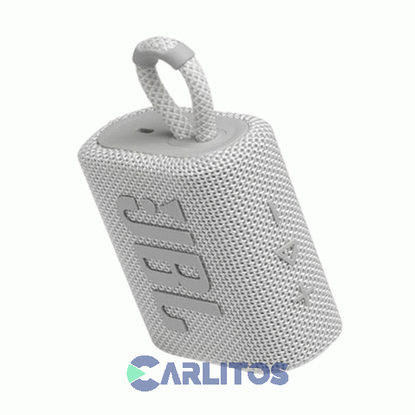 Parlante Portátil JBL Con Bluetooth Y Batería Go 3 Blanco