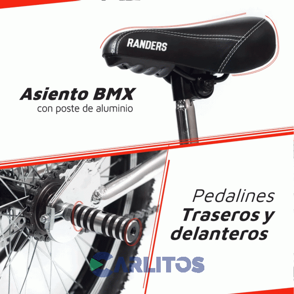 Bicicleta Randers R 20" Freestyle Twirly Aluminio Cromado