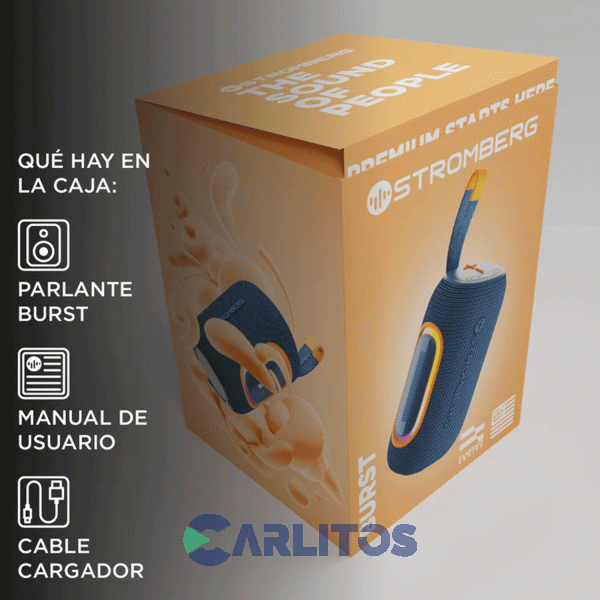 Parlante Portátil Stromberg Carlson Con Bluetooth y Batería  Burst Azul