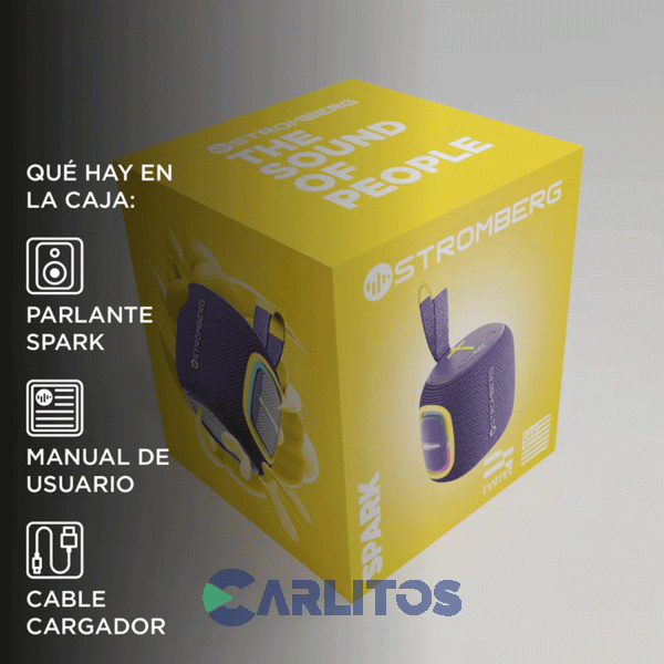 Parlante Portátil Stromberg Carlson Con Bluetooth y Batería Spark Violeta