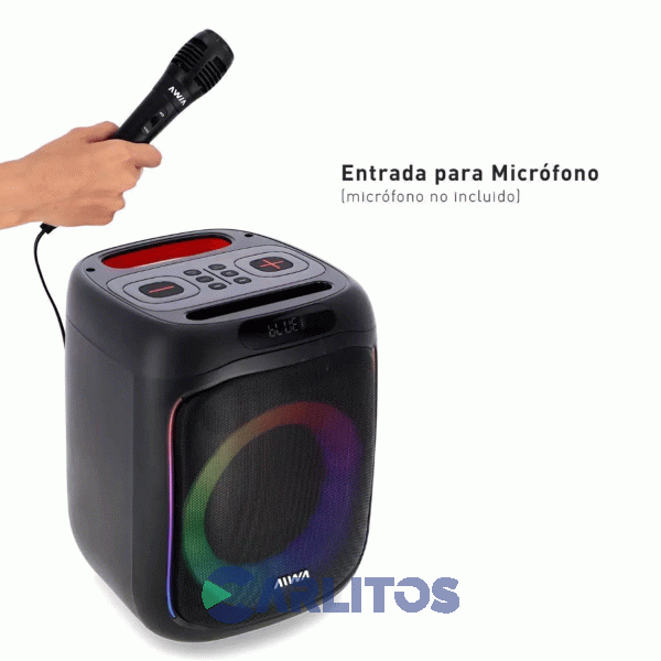 Parlante Torre Aiwa Con Bluetooth Y Batería