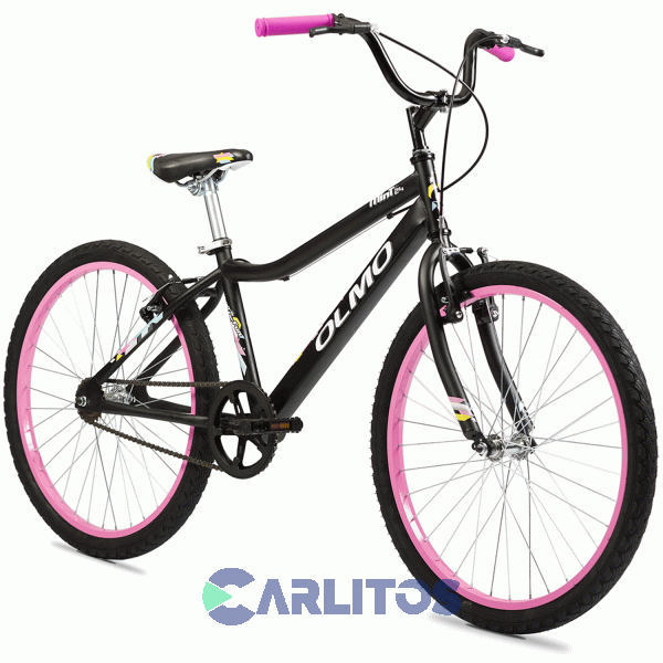 Bicicleta Olmo Paseo Rod.24" Mint Cosmo Negro Fucsia