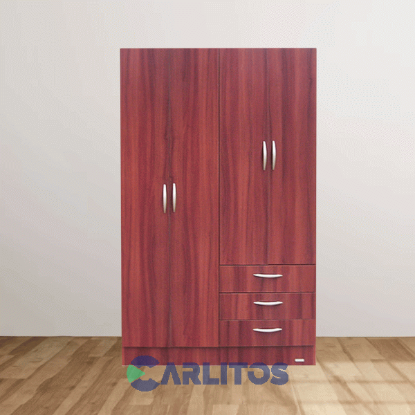 Placard 1.22 Mts 4 Puertas 3 Cajones Platinum Plus Cedro