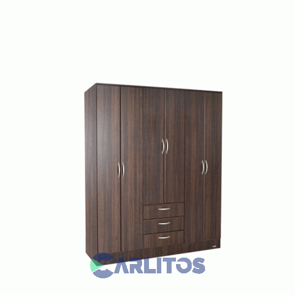 Placard 1.82 Mts 6 Puertas 3 Cajones Platinum Plus Tabaco