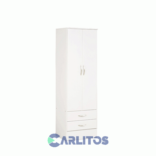 Placard 0.62 Mts 2 Puertas 2 Cajones Platinum Blanco Veta