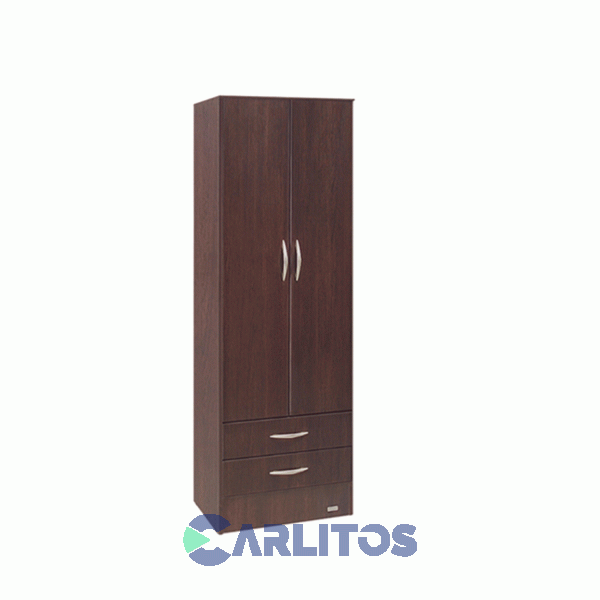 Placard 0.62 Mts 2 Puertas 2 Cajones Platinum Tabaco