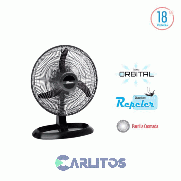 Ventilador Turbo Orbital Liliana 18" Parrilla Cromado Votr18