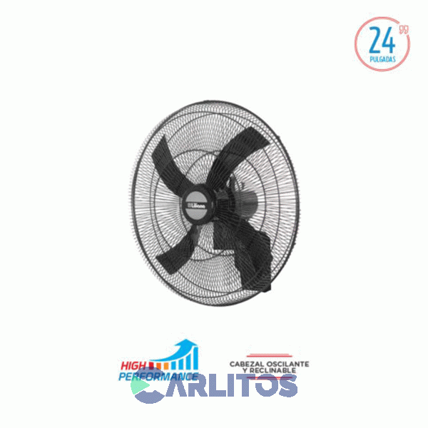 Ventilador De Pared Orbital Liliana 24" Parrilla Negra Vw2416