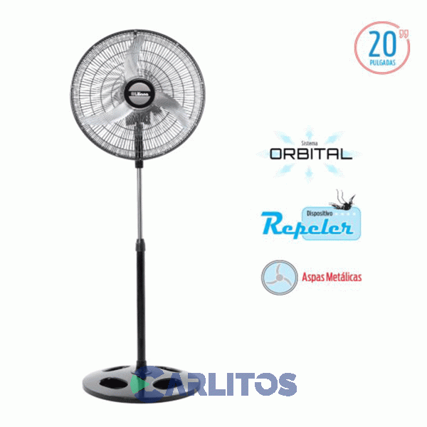 Ventilador De Pie Orbital Liliana 20" Parrilla Negra Vpm2016