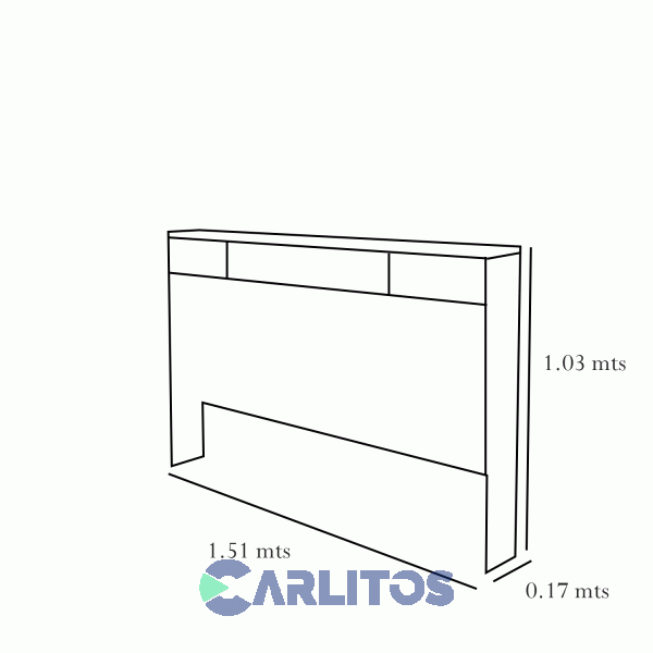 Respaldo Con Gavetas 1.50 Mts Platinum Tabaco