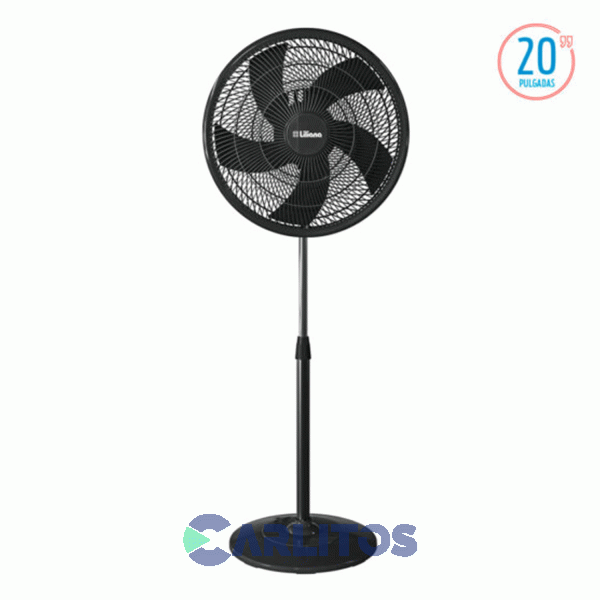 Ventilador De Pie Oscilante Liliana 20" Parrilla Negra Vp20p