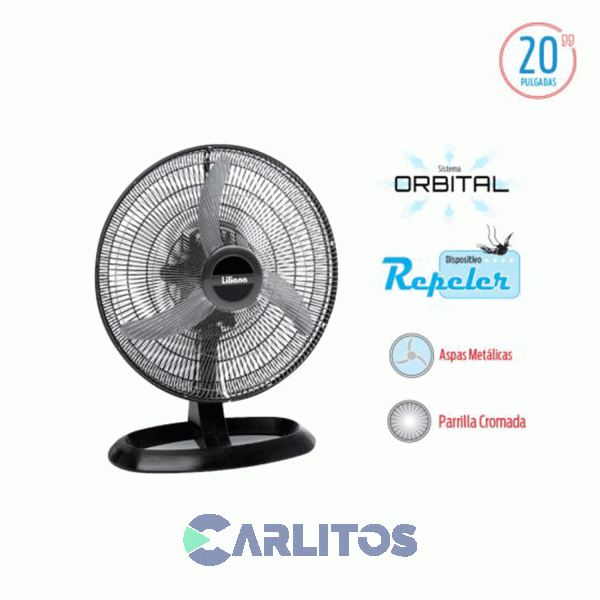 Ventilador Turbo Orbital Liliana 20" Parrilla Cromado Votr20