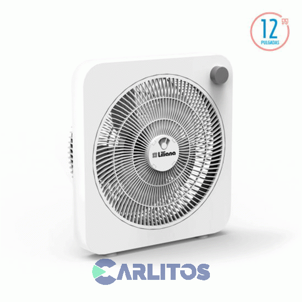 Ventilador Turbo Liliana 12" Parrilla Blanca Vtc12