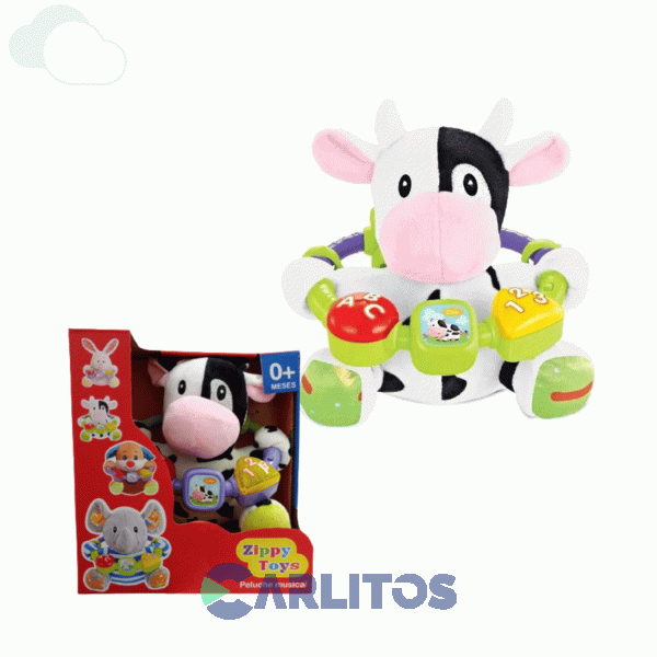 Peluche Musical Zippy Toys Vaca Con Luces