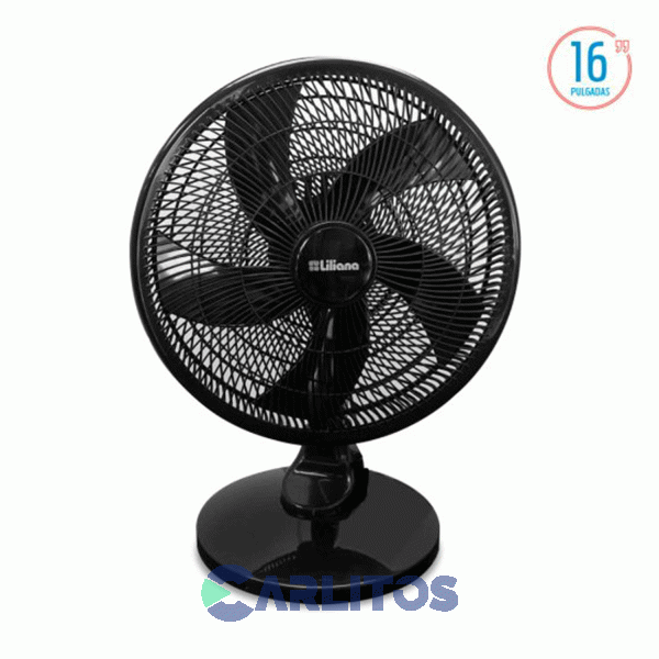 Ventilador Turbo Oscilante Liliana 16" Parrilla Negra Vsop16