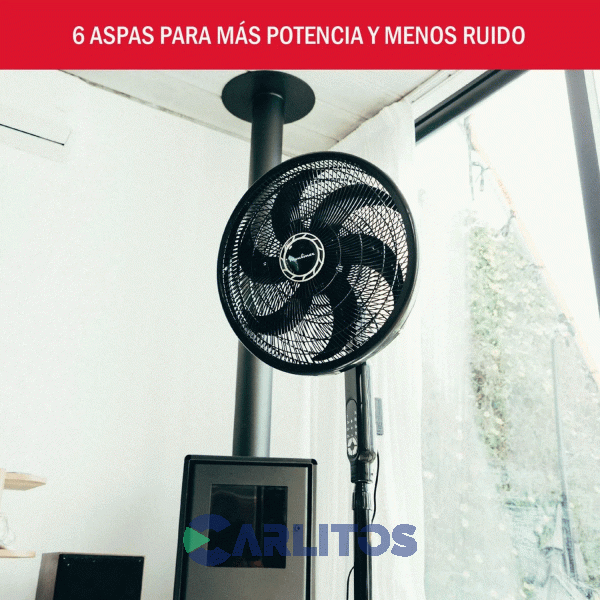 Ventilador De Pie Oscilante Moulinex 18" Digital - Con Control Remoto Ve4081b1