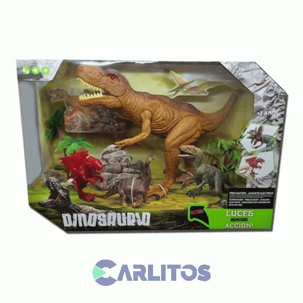 Set De Dinosaurio Rex Con Sonido Bee Toys 571