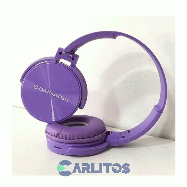 Auricular Con Vincha Con Bluetooth Tarjeta Tf Daihatsu D-au307/pu Violeta