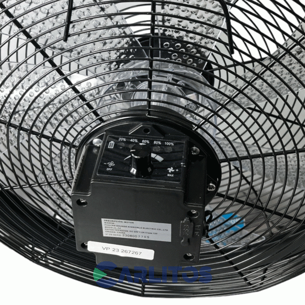 Ventilador Turbo A Bateria 16" Parrilla Metalica Peabody PE-VTB1630N