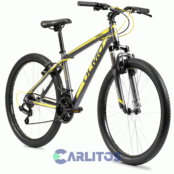 Bicicleta Olmo Todo Terreno R 26" Wish 260 Negro Con Amarillo