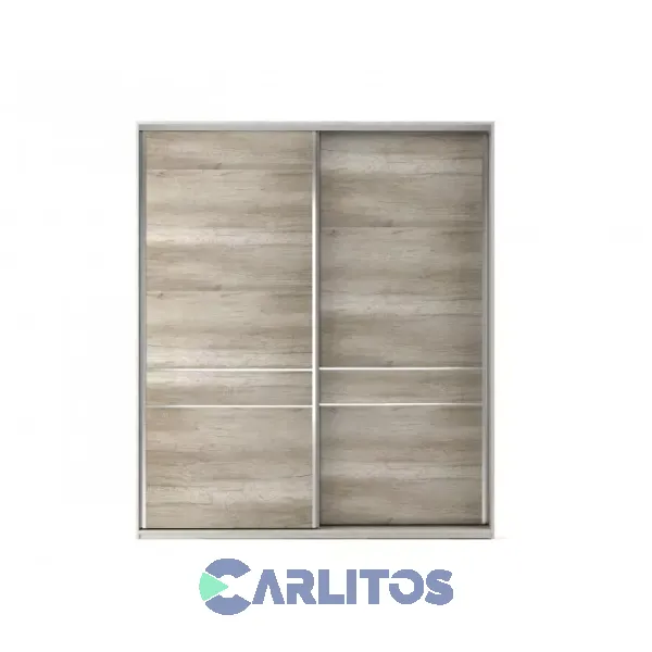 Placard 1.50 Mts Puertas Corredizas Línea Europa Valenziana Blanco y Barrique