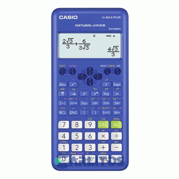 Calculadora Científica 252 Funciones Color azul Casio Fx-82la Plus