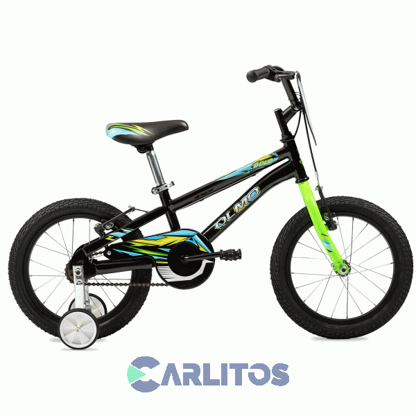 Bicicleta Olmo Cross R.16" Cosmo Bold Negro con Verde 1BO10720NV