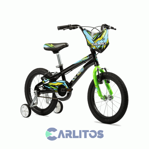 Bicicleta Olmo Cross R.16" Cosmo Bold Negro con Verde 1BO10720NV