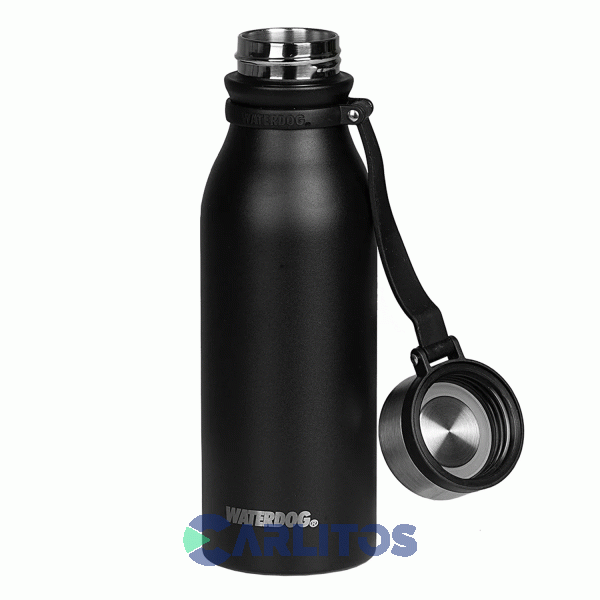 Botella De Acero Inoxidable Waterdog BUHO600BK Negro