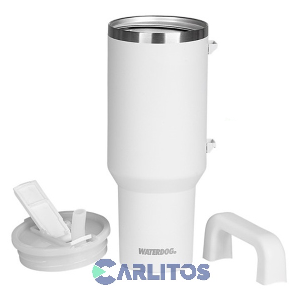 Vaso Waterdog Con Sorbete Retraible Y Manija COLD1200WH Blanco