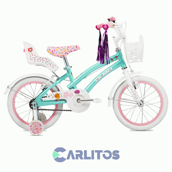 Bicicleta Olmo Paseo Rod.16" Tiny Friends Turquesa