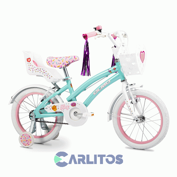 Bicicleta Olmo Paseo Rod.16" Tiny Friends Turquesa