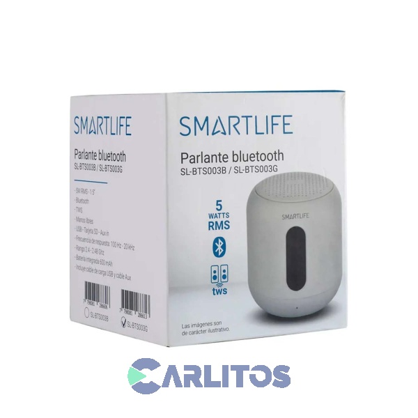 Parlante Smartlife Con Bluetooth 5 Watts SL-BTS003G Gris