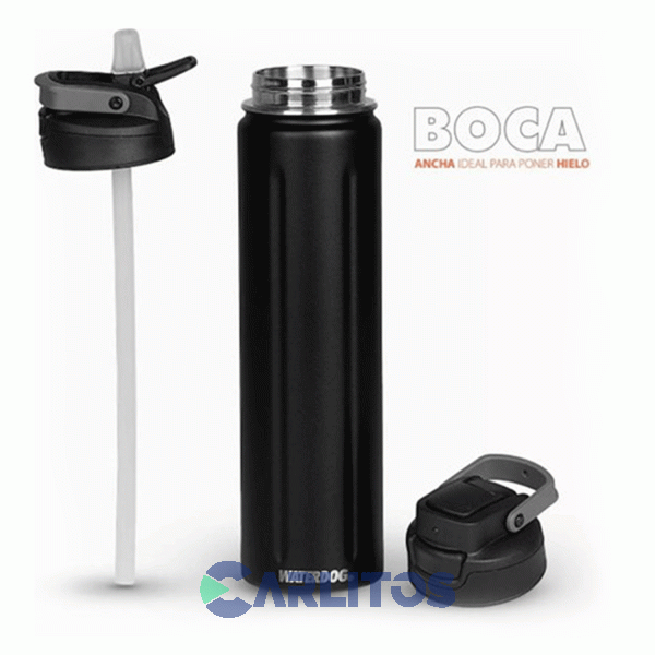 Botella De Acero Inoxidable Waterdog ACUA750BK Negro