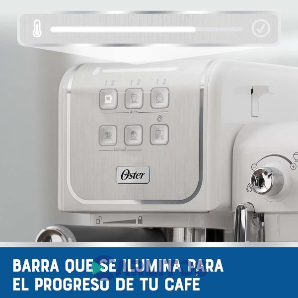 Cafetera Express Oster Digital Touch Blanca 19 Bares BVSTEM6801W