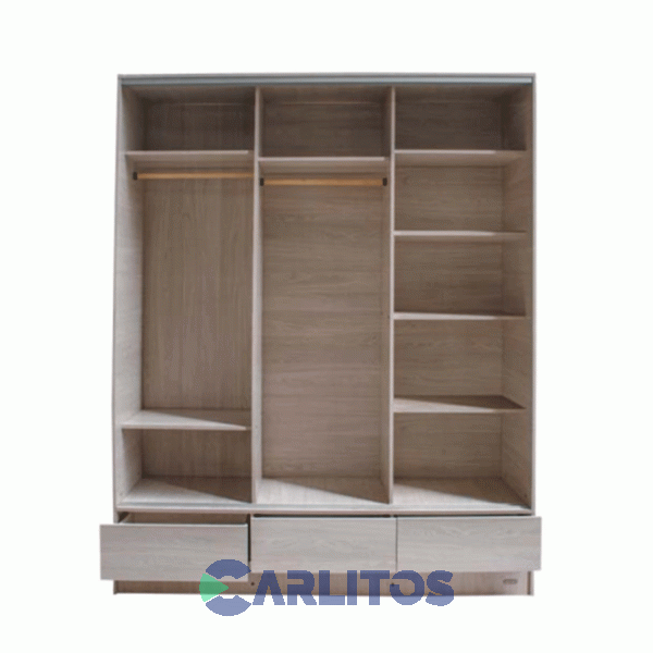 Placard 1.81 Mts Puertas Corredizas Platinum Gris Andino