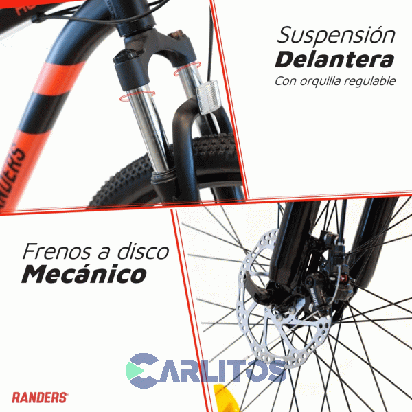 Bicicleta Randers Todo Terreno R 29" Horus Con Disco Bke-2129-e Azul Con Negro