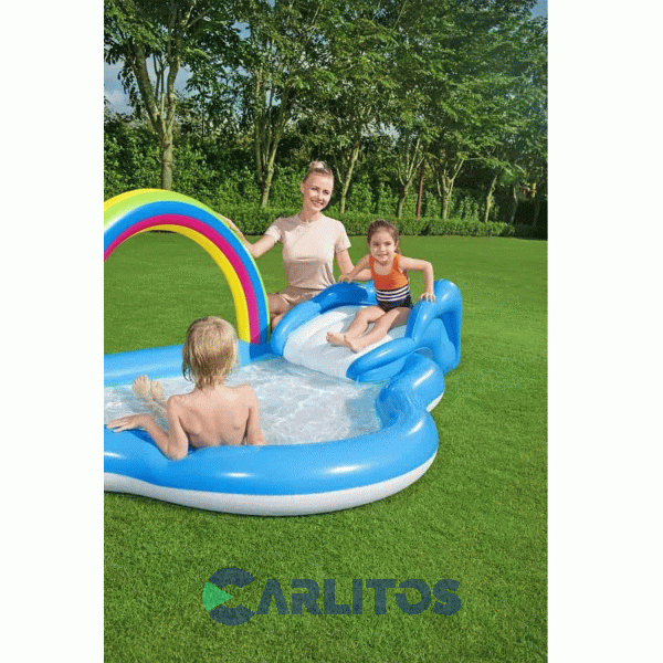 Pileta Inflable Juego Arco Iris Bestway 2.57 X 1.45 Cm 53092