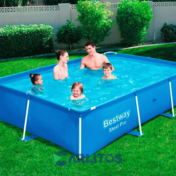 Pileta De Lona Steel Pro Bestway 2.56 X 1.70 X 0.61 Cm 56403