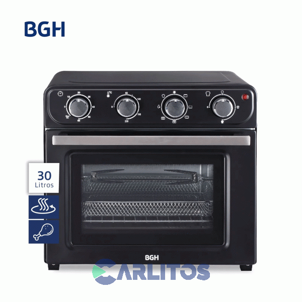 Horno Eléctrico Convección Con Freidora 30 Litros Bgh Bhe30fn24t