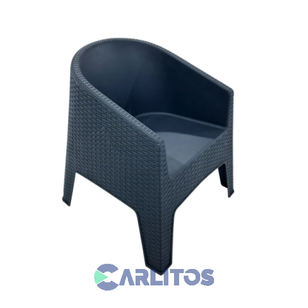 Combo x 4 Sillones Simil Ratan Oasis Grafito Nr Oasis gr