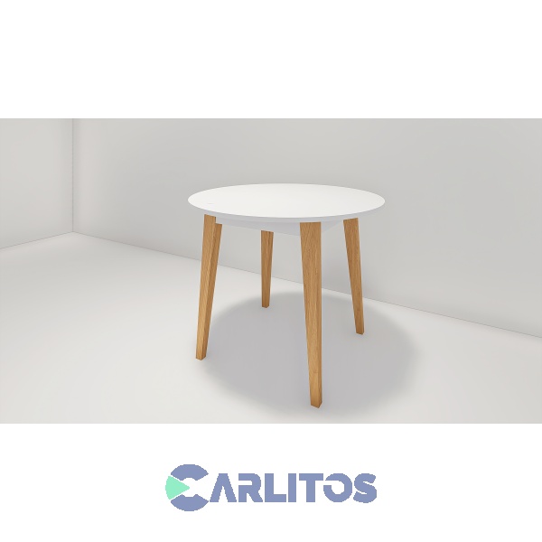 Mesa Redonda Norway 0.90 Mts Inmacol Miel y Blanco